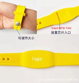 RFID tag insertable Silicone wristband