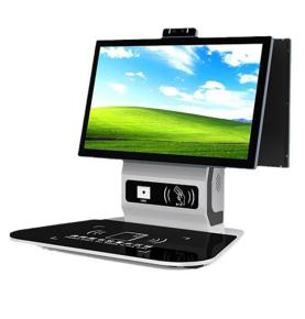 RFID smart library dual screen library staff work management station book sensing intelligent touch terminal all-in-one machine