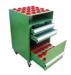 RFID heavy-duty CNC tool cart, hardware factory RFID workshop CNC tool cart, RFID CNC machining center tool storage rack