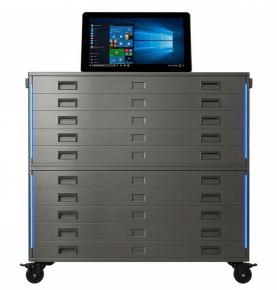 RFID intelligent engineering drawing cabinet, A0/A1 drawing and document cabinet, RFID data archive intelligent compact cabinet