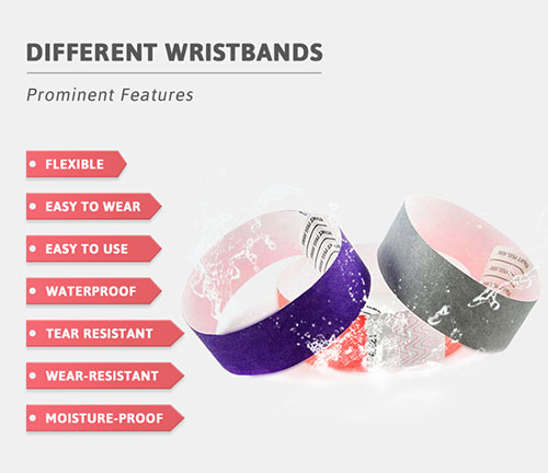 Disposable RFID Paper Wristbands Features