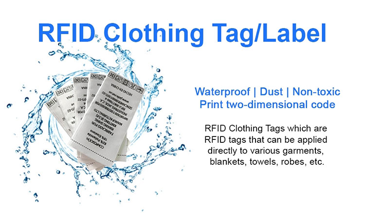 UHF RFID Washable Laundry tag waterproof fabric Clothing Tag