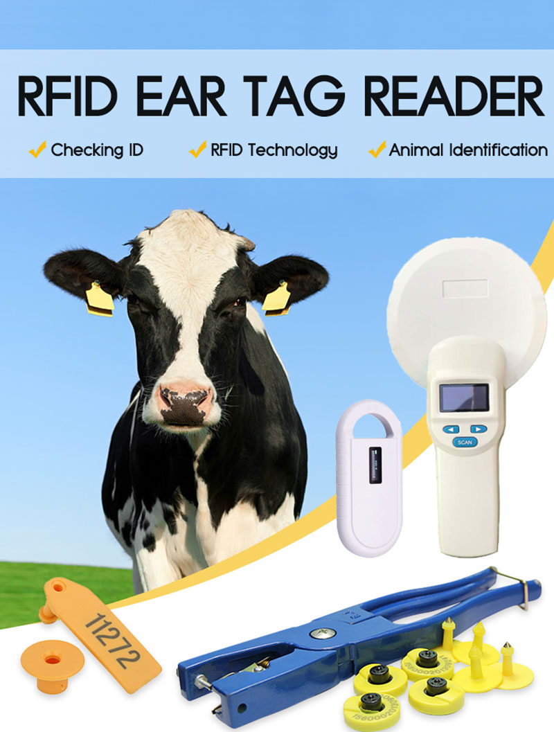 RFID Animal Ear Tag Collection Identification Handheld Card Reader