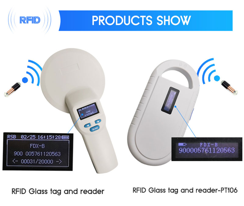 RFID Animal Ear Tag Collection Identification Handheld Card Reader 3
