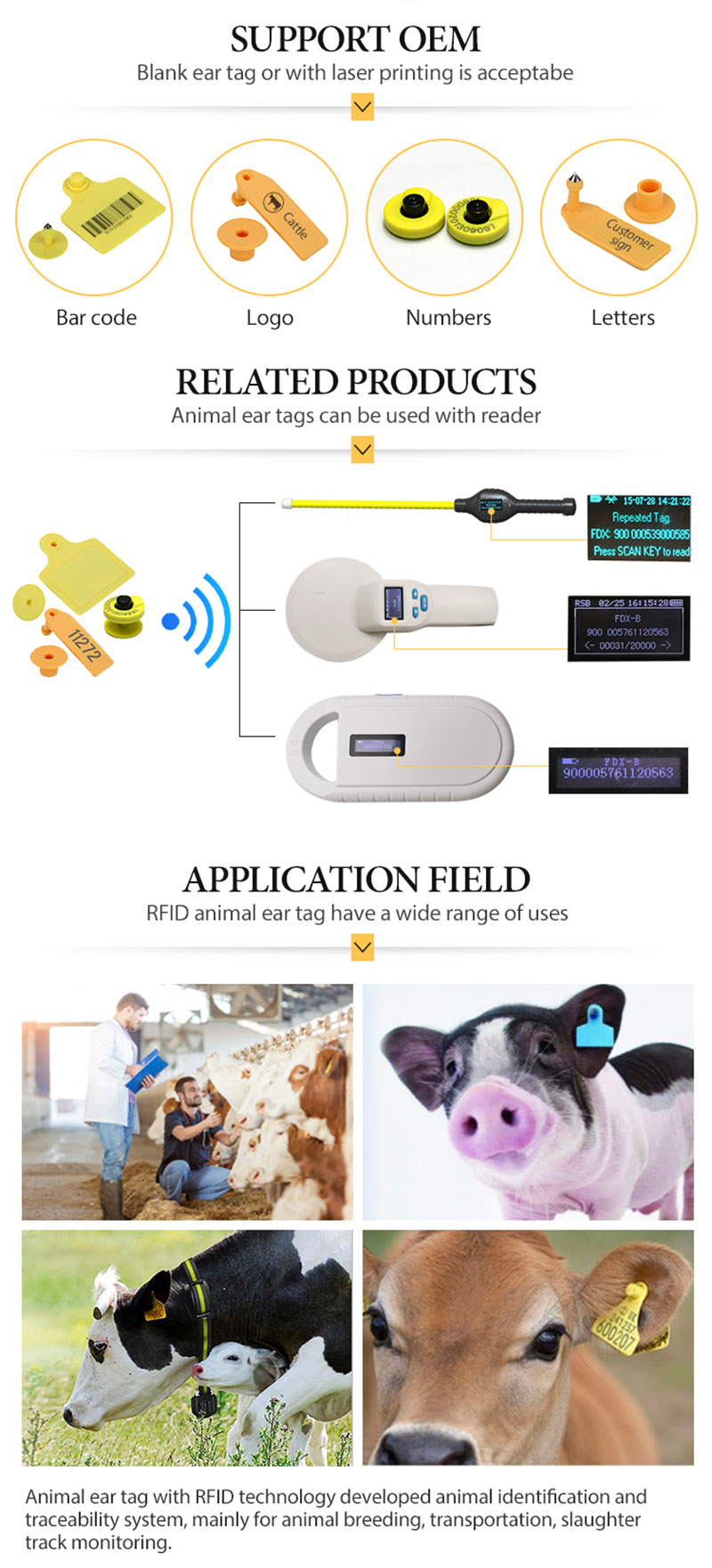 134.2Khz low frequency animal RFID tag reader 3