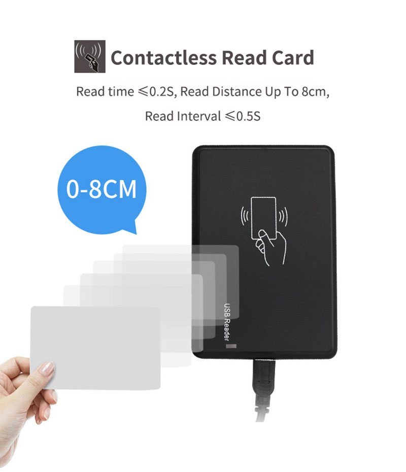 Desktop Contactless USB RFID Card Reader For 125khz Cards Tags 4