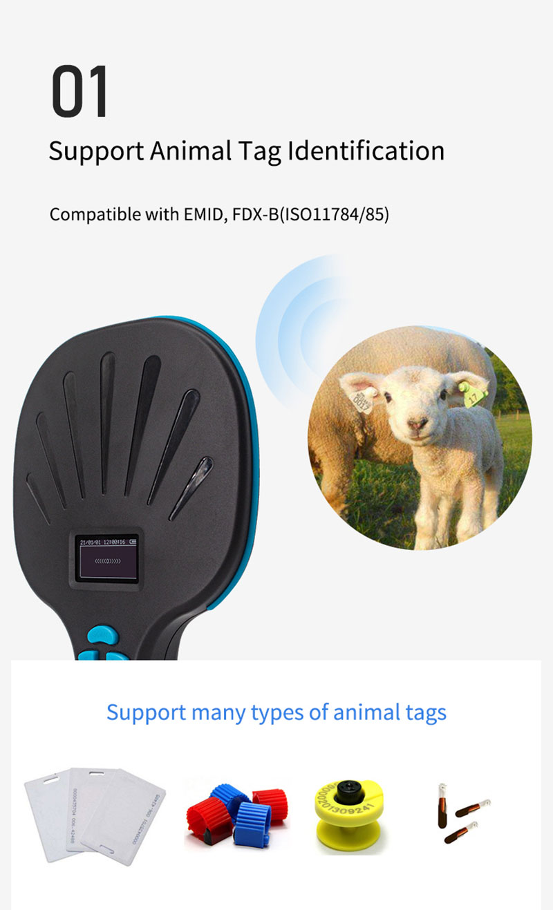Multi-function handheld RFID Animal Tags Reader 2