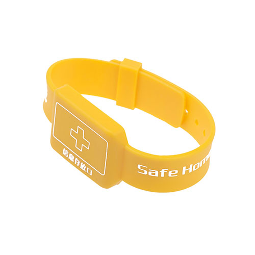 RFID Silicone Yellow wristband for the Elderly