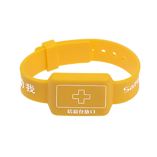 RFID Silicone Yellow wristband for the Elderly5