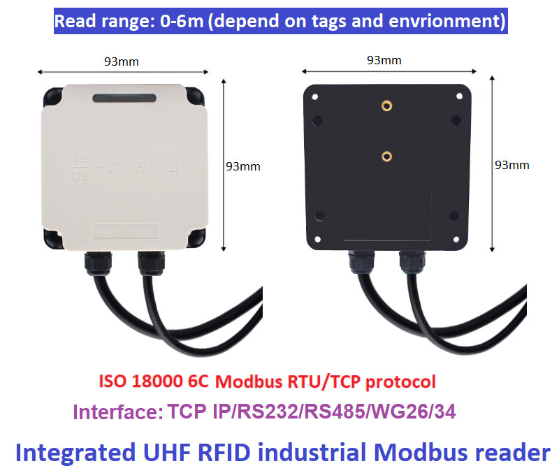 RFID Industrial Reader Modbus connected PLC UHF RFID 915M all-in-one production line management