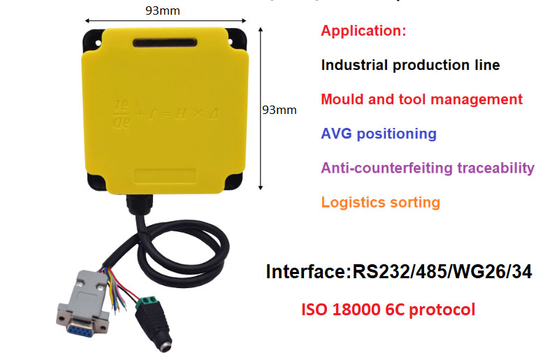 RFID Industrial Reader Modbus connected PLC UHF RFID 915M all-in-one production line management 6