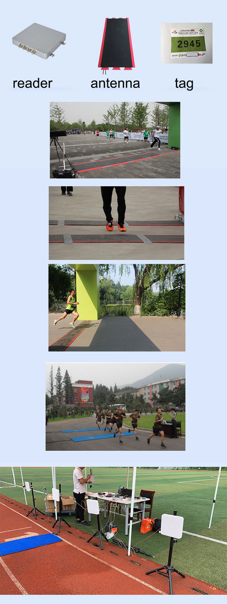 Professional track and field running testing RFID management solution 2