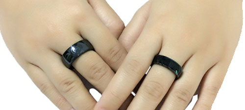 Epoxy resin material semi-ceramic NFC smart ring 2