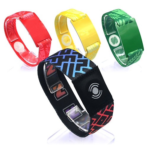 Fashion woven RFID wristband NFC elastic bracelet sports event Christmas elastic wristband
