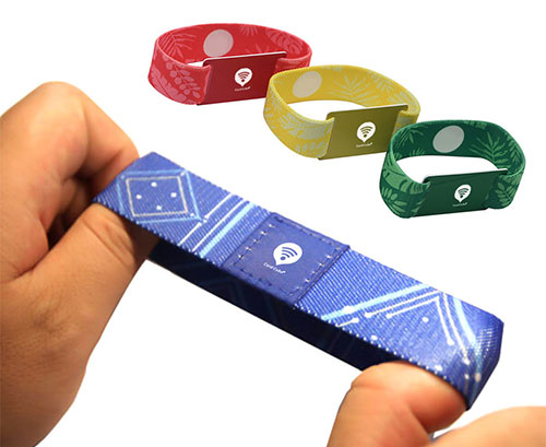 Fashion woven RFID wristband NFC elastic bracelet sports event Christmas elastic wristband 5