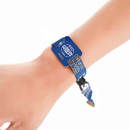 RFID Wristband Radio Frequency Induction Wristband Disposable Polyester Wristband Concert Identification Polyester Smart Jacquard Wristband 2