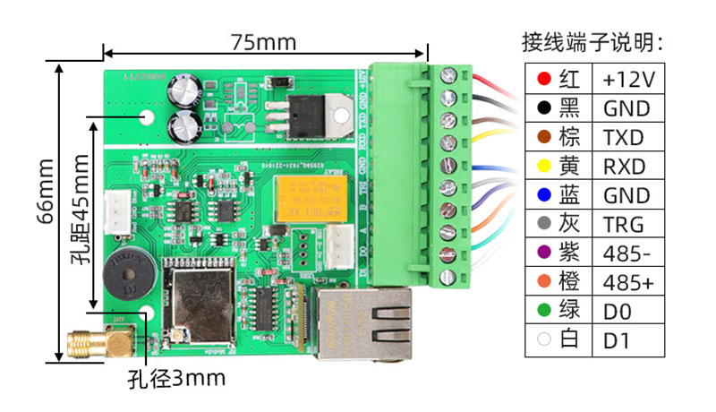 UHF rfid module 915M reader module UHF radio frequency identification card reader module embedded 4