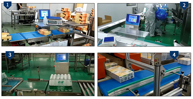 RFID assembly line automatic weighing machine rice flour liquor granules RFID precision weighing machine food books and periodicals RFID belt combination scale 6