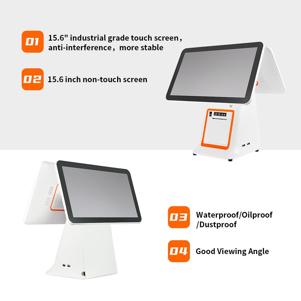 HOT New 15.6 inch windows touch screen RFID pos terminal with built-in 80mm printer