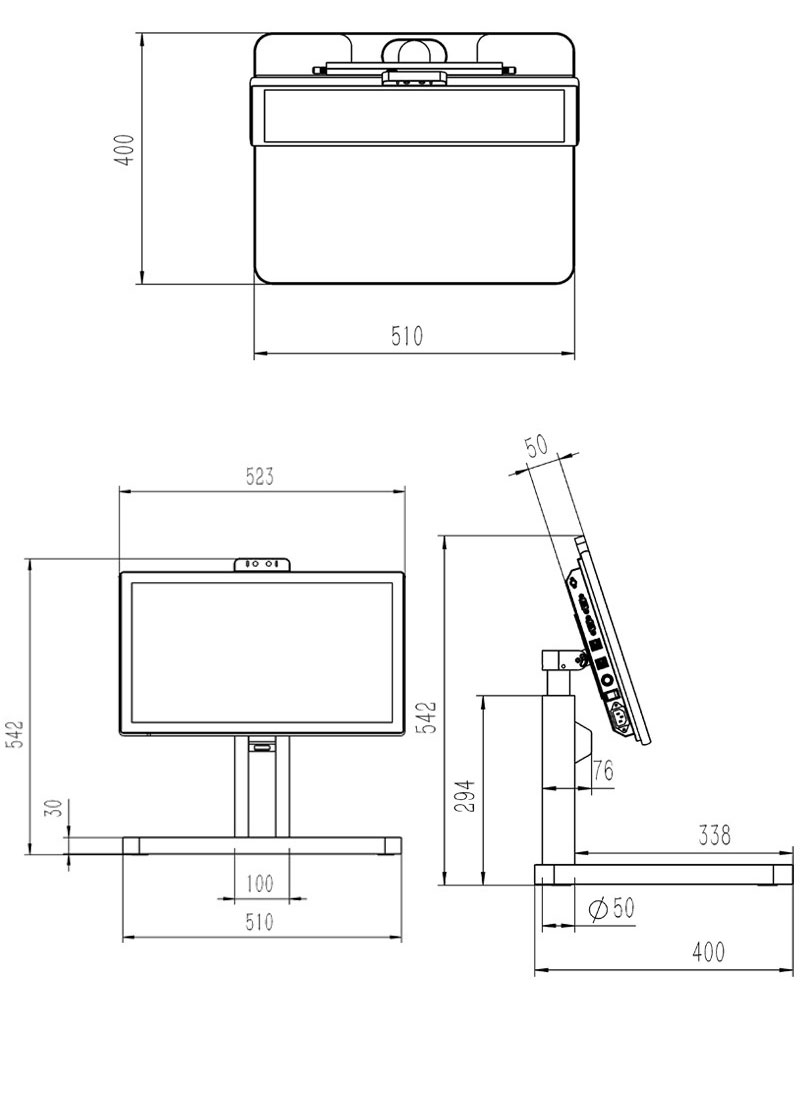 RFID smart library single screen library staff work management station RFID book sensing intelligent touch terminal all-in-one machine