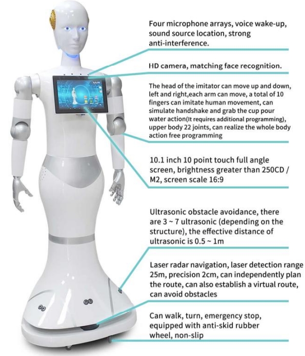 Humanoid Robots Intelligent Reception and Guidance Service Robot Educational Robot 12
