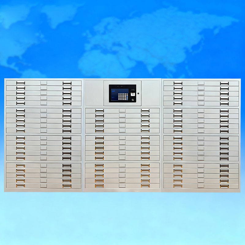 RFID smart map cabinet, RFID smart storage cabinet, RFID face recognition fingerprint drawer smart cabinet, RFID map cabinet, base map cabinet 3