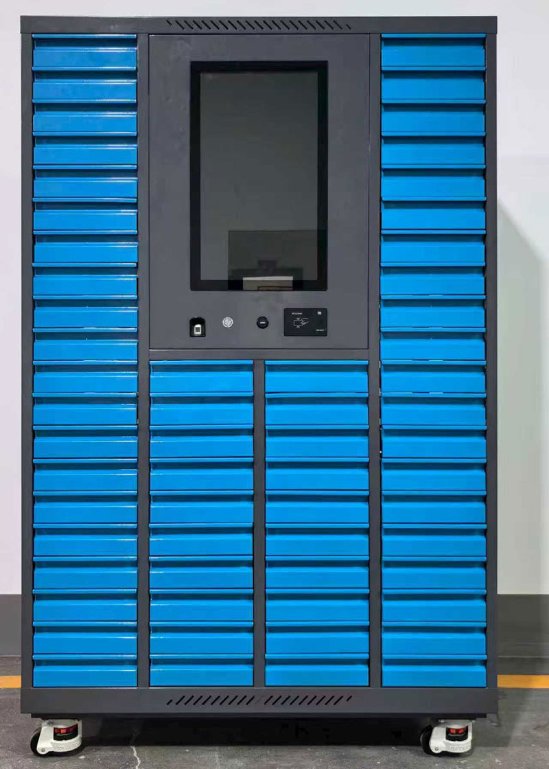 RFID smart material cabinet, RFID tool borrowing and returning cabinet, workshop card swiping, facial recognition, measuring tools, cutting tools, and spare parts management cabinet 2