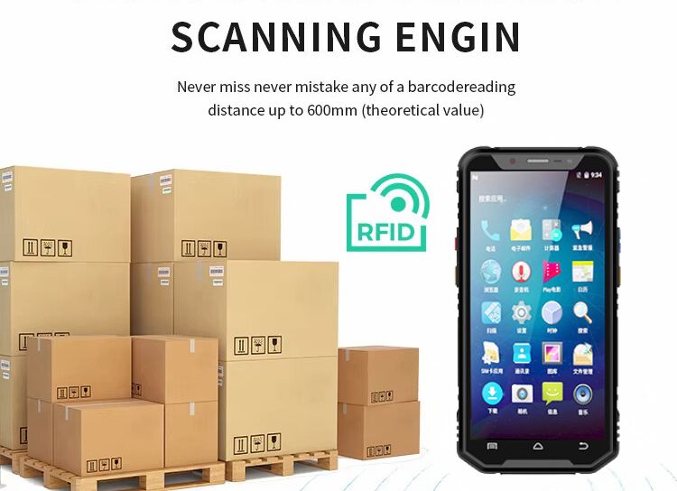 PDA large-screen handheld terminal Android 12 data collector barcode scanner 5.99-inch Android inventory management device 4