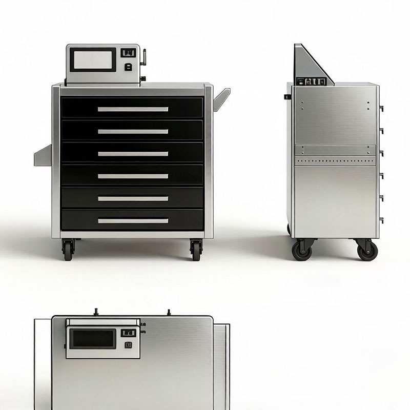 RFID Industrial Smart Tool Cart for Factory Floor – Real-Time Tracking, Cloud Management & Durable Design