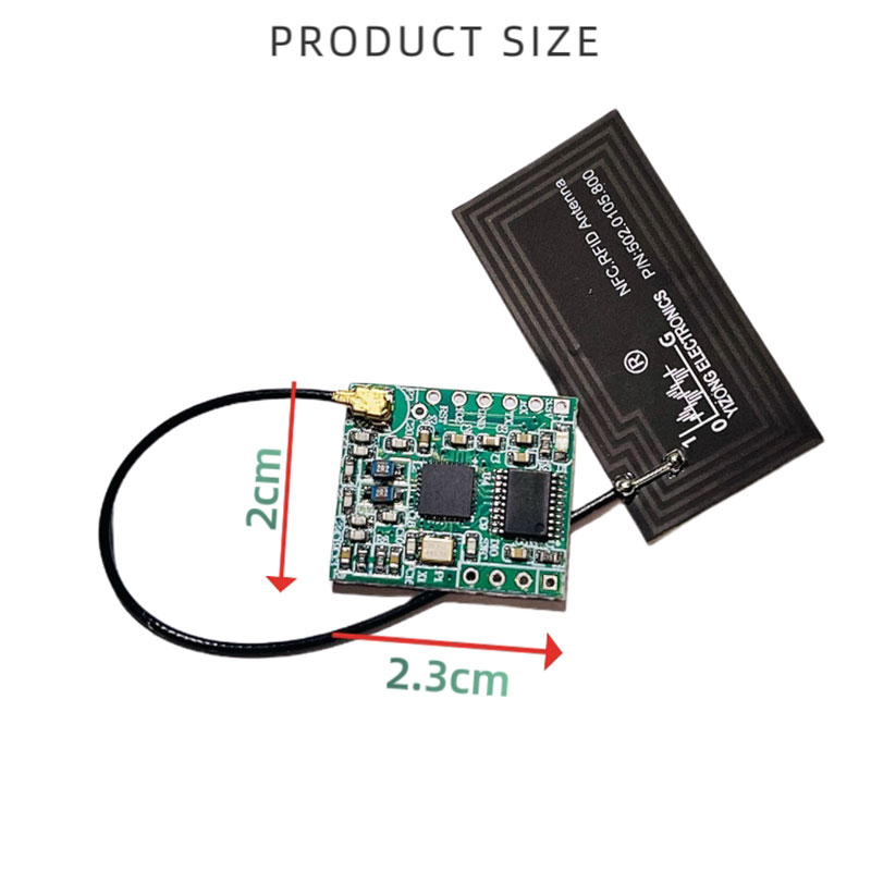 Compact 13.56MHz RFID NFC Reader Module with External Antenna for Access Control & Kiosks Compact 13.56MHz RFID NFC Reader Module with External Antenna for Access Control & Kiosks